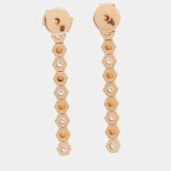 Pre Owned Chaumet Bee My Love Diamond 18k Rose Gold Earrings