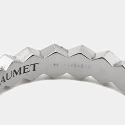Chaumet Bee My Love 3 Diamond 18k White Gold Ring Size 50
