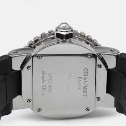 Chaumet Mother Of Pearl Diamond Stainless Steel Rubber Class One 622 Women's Wristwatch 30 mm