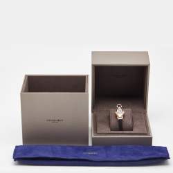 Pre Owned Chaumet Mother Of Pearl Diamond 18K Rose Gold Satin Josephine Women's Wristwatch 18 mm