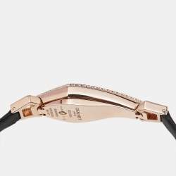 Pre Owned Chaumet Mother Of Pearl Diamond 18K Rose Gold Satin Josephine Women's Wristwatch 18 mm