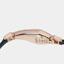 Pre Owned Chaumet Mother Of Pearl Diamond 18K Rose Gold Satin Josephine Women's Wristwatch 18 mm