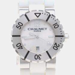 Pre Owned Chaumet Class One Quartz Silver Stainless Steel Women's Wristwatch 33 mm