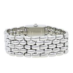 Chaumet Cream Stainless Steel Diamonds Khesis Quartz Women's Wristwatch 21 mm