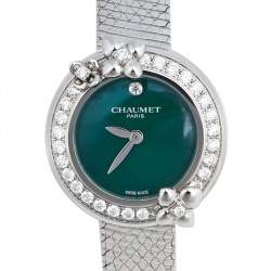 Chaumet Green Stainless Steel Diamond Hortensia Eden W83880-001 Women's Wristwatch 22 mm  
