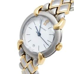Chaumet White 18K Yellow Gold Stainless Steel Women's Wristwatch 25 mm
