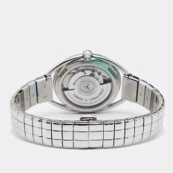 Chaumet Silver Mother Of Pearl Stainless Steel Diamond Montre Liens Lumiere 2214 Women's Wristwatch 34 mm