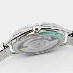 Chaumet Silver Mother Of Pearl Stainless Steel Diamond Montre Liens Lumiere 2214 Women's Wristwatch 34 mm
