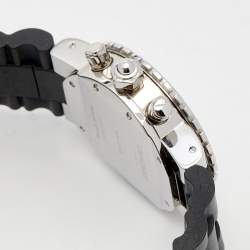 Pre Owned Chaumet Black Stainless Steel Rubber Class One 624 Women's Wristwatch 37 mm