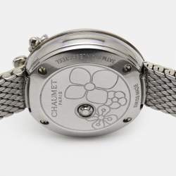 Pre Owned Chaumet Green Stainless Steel Diamond Hortensia Eden W83880-001 Women's Wristwatch 22 mm  
