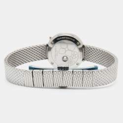 Pre Owned Chaumet Green Stainless Steel Diamond Hortensia Eden W83880-001 Women's Wristwatch 22 mm  