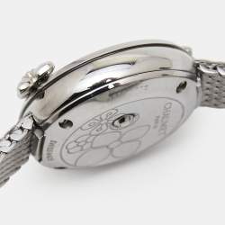 Pre Owned Chaumet Green Stainless Steel Diamond Hortensia Eden W83880-001 Women's Wristwatch 22 mm  