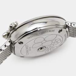 Pre Owned Chaumet Green Stainless Steel Diamond Hortensia Eden W83880-001 Women's Wristwatch 22 mm  