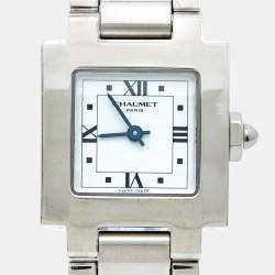 Pre Owned Chaumet White Stainless Steel Women's Wristwatch 21 mm