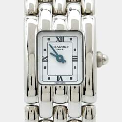 Pre Owned Chaumet White Stainless Steel Khesis 99340-040 Women's Wristwatch 17 mm