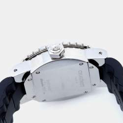 Pre Owned Chaumet Silver Stainless Steel Rubber Class One 622 Women's Wristwatch 33 mm