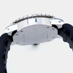 Pre Owned Chaumet Silver Stainless Steel Rubber Class One 622 Women's Wristwatch 33 mm