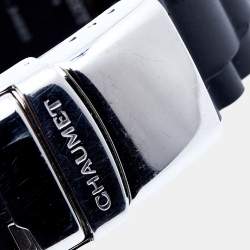 Pre Owned Chaumet Silver Stainless Steel Rubber Class One 622 Women's Wristwatch 33 mm