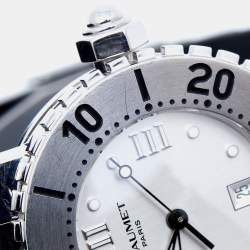 Pre Owned Chaumet Silver Stainless Steel Rubber Class One 622 Women's Wristwatch 33 mm