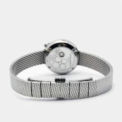 Pre Owned Chaumet Green Stainless Steel Diamond Hortensia Eden W83880-001 Women's Wristwatch 22 mm  
