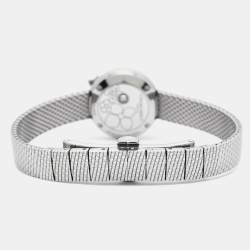 Chaumet White Stainless Steel Diamond Hortensia W20611-20W Women's Wristwatch 22.40 mm