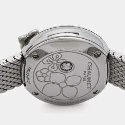 Chaumet White Stainless Steel Diamond Hortensia W20611-20W Women's Wristwatch 22.40 mm