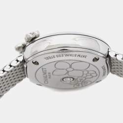 Chaumet White Stainless Steel Diamond Hortensia W20611-20W Women's Wristwatch 22.40 mm