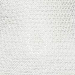 مملوكة مسبقًا Chio White Stretch Crochet Ruffled Sheer Maxi Dress S