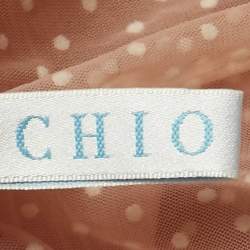 مملوكة مسبقًا Chio Pink Swiss Dot Chiffon Frill Mini Dress S