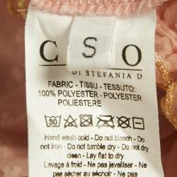 مملوكة مسبقًا Chio Pink Swiss Dot Chiffon Frill Mini Dress S