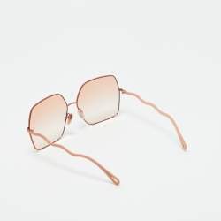 مملوكة مسبقًا Chloé Peach Gradient CH0054S Noore Oversized Sunglasses