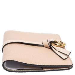 Pre Owned Chloe Peach Leather Passport Holder