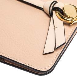 Pre Owned Chloe Peach Leather Passport Holder