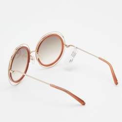 Chloe Gold Tone/Caramel Gradient CE120S Carlina Round Sunglasses
