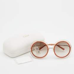 Chloe Gold Tone/Caramel Gradient CE120S Carlina Round Sunglasses