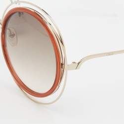 Chloe Gold Tone/Caramel Gradient CE120S Carlina Round Sunglasses