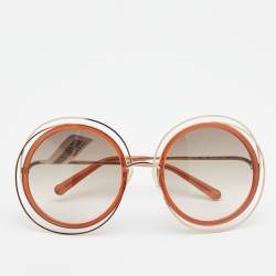 Chloe Gold Tone/Caramel Gradient CE120S Carlina Round Sunglasses