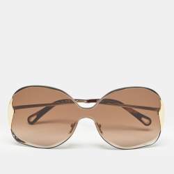 Pre Owned Chloé Brown Gradient CE162S Oversized Sunglasses