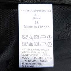 Chloe Black Wool Blend Front Open  Jacket M