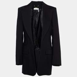 Chloe Black Wool Blend Front Open  Jacket M