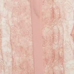 مملوكة مسبقًا Chloe Powder Pink Lace Full Sleeve Shirt S