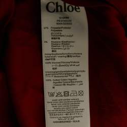 Chloe Red Crepe Ruffled Lace Overlay Top 10Yrs