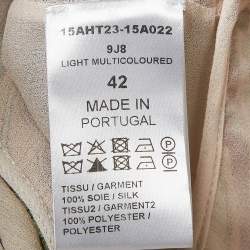 مملوكة مسبقًا Chloe Beige Paisley Print Chiffon Silk Shirt L