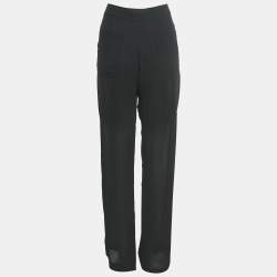 Chloé Black Crepe Wide Leg Pants M