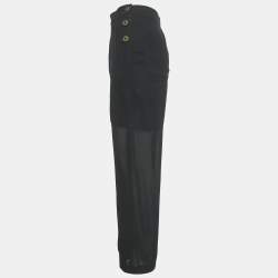 Chloé Black Crepe Wide Leg Pants M