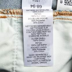 Pre Owned Chloe Blue Distressed Denim Flared Jeans S/Waist 29"