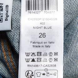 Pre Owned Chloe Blue Distressed Denim Flared Jeans S/Waist 29"