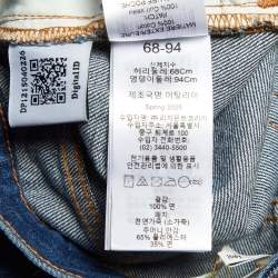 Pre Owned Chloe Blue Distressed Denim Flared Jeans S/Waist 29"