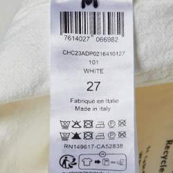Pre Owned Chloé White Denim Straight Fit jeans S/Waist 27"