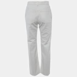 Pre Owned Chloé White Denim Straight Fit jeans S/Waist 27"